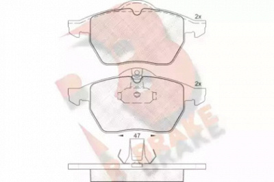 R BRAKE rb1128 -  Комплект тормозных колодок, дисковый тормоз